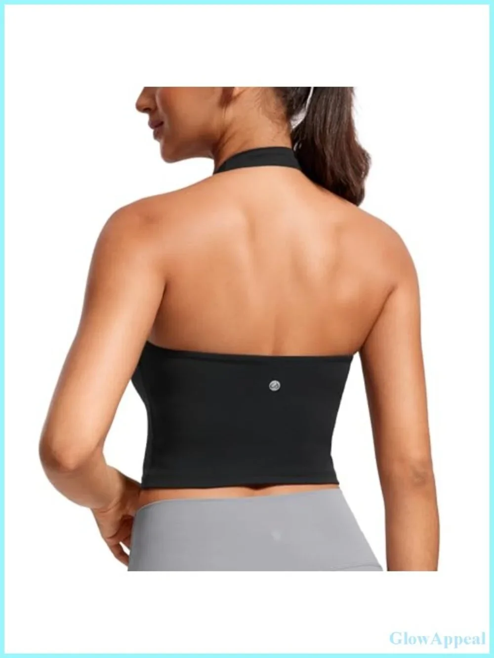 Butterluxe Halter Crop Tank Tops Low Support Sports Bra